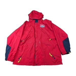 Vtg 90s Marlboro Adventure Team Windbreaker Jacket Mens XL Hooded Coat Cigarette